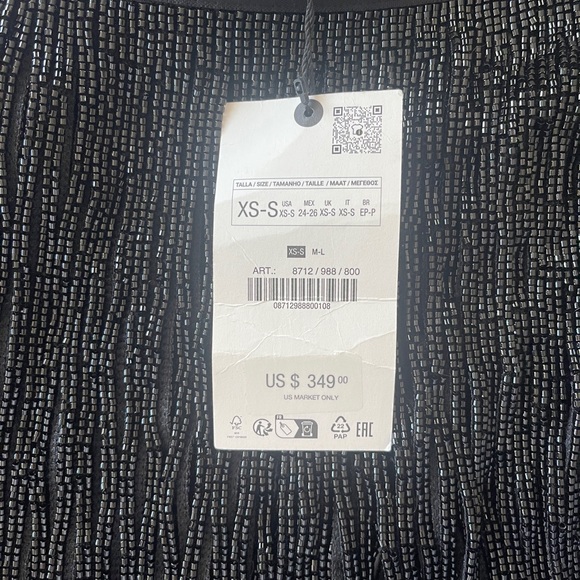 Zara beaded black skirt Limited Edition/ ZW Collection - Picture 12 of 12